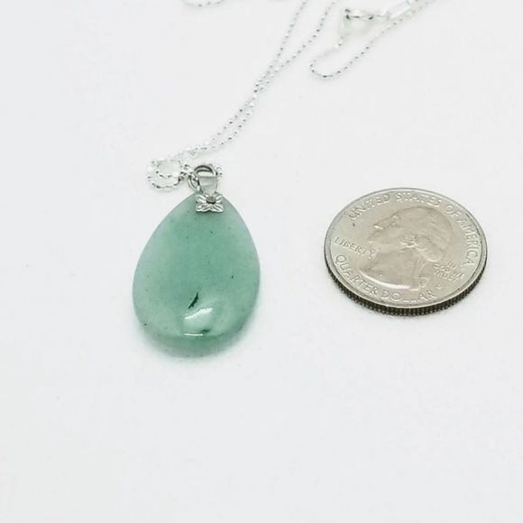 Necklace w/ Moss Agate Stone - Picture 3 of 4